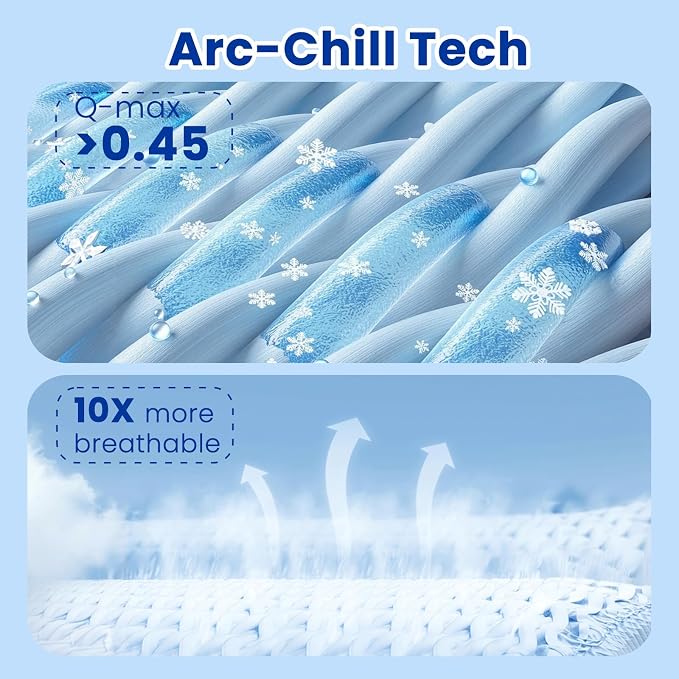Cooling Blanket for Night Sweats Absorbs Heat to Keep Adults, Children Cool on Warm Nights, Q-Max 0.5 Cooling Blankets for Hot Sleepers, Ultra-Cool Lightweight Sofa Throw Blanket (50"x70") | Absorbs Heat Cold Summer Blanket for Night Sweats & Menopause...