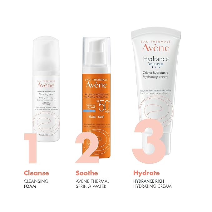 Avène Hydrance RICH Hydrating Cream,Daily Face Moisturizer,Soothes feelings of skin tightness & discomfort associated with dryness,Dry skin moisturizer,Non-Comedogenic,1.3 Oz,(Pack of 2)