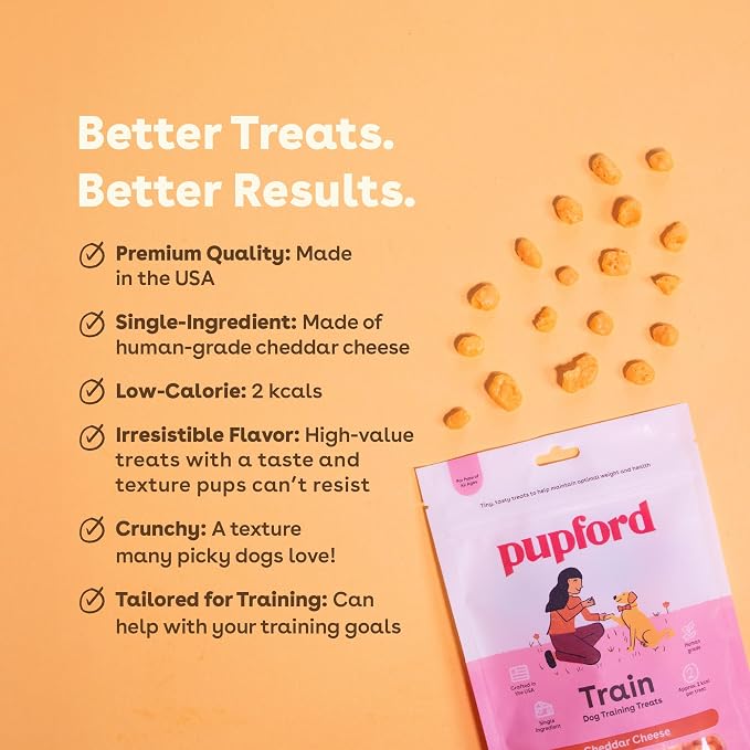 Pupford Freeze Dried Training Treats for Dogs & Puppies (Cheddar, 5 oz)