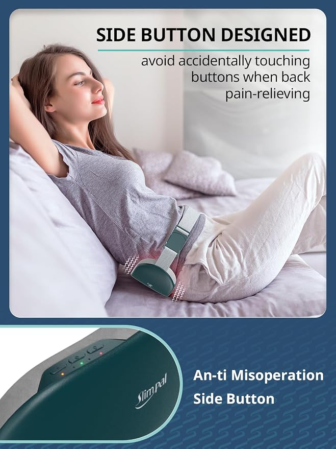 Slimpal Heating Pad for Period Cramp, Plus-Sized Electric Heating Pad, Menstrual Period Cramps Heat Belt Pain Relief, 3 Timer Auto Off Setting, Dark Green