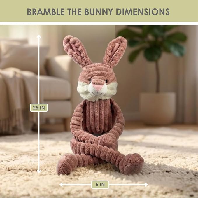 NANDOG My BFF Bramble The Bunny Dog Toy XL, Large Soft Squeaky Toys