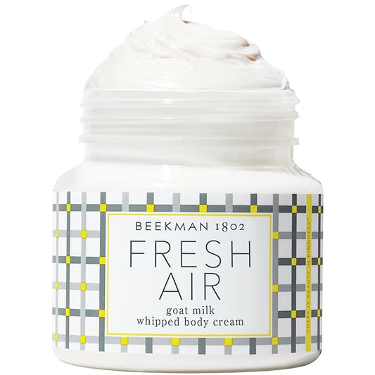 Beekman 1802 Whipped Body Cream, Fresh Air - Scented - 8 oz - Intensely Hydrating & Softens Skin - With Goat Milk - Good for Sensitive Skin - Cruelty Free