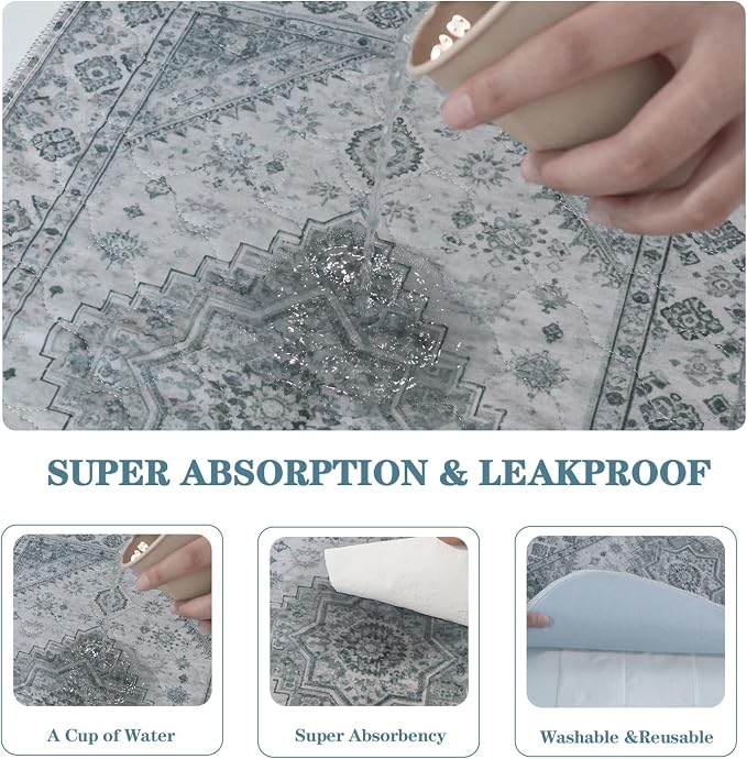 Washable Pee Pads, Super Absorbent Puppy Pads, 2 Pack 36"x41" | Reusable Dog Training Pads, Leakproof With Waterproof Non-Slip Backing For Crates, Floors, Indoor Potty & Furniture