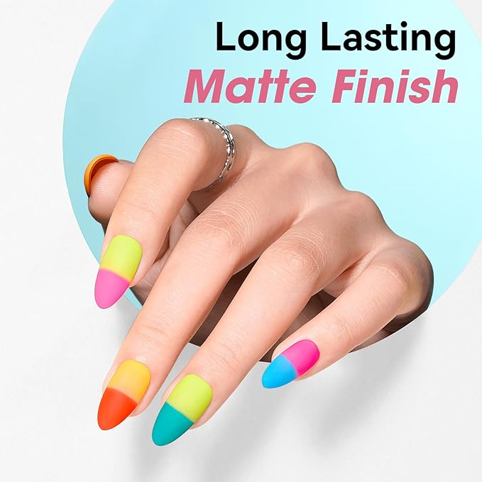 Matte Top Coat and Base Coat, 2PCS Vegan Base Clear Nail Polish & Top Coat Matte Finish Chip Resistant Protect Nails, Enrich Castor Oil, Quick Dry, Non Gel, Salon-Quality Nail Art Gift