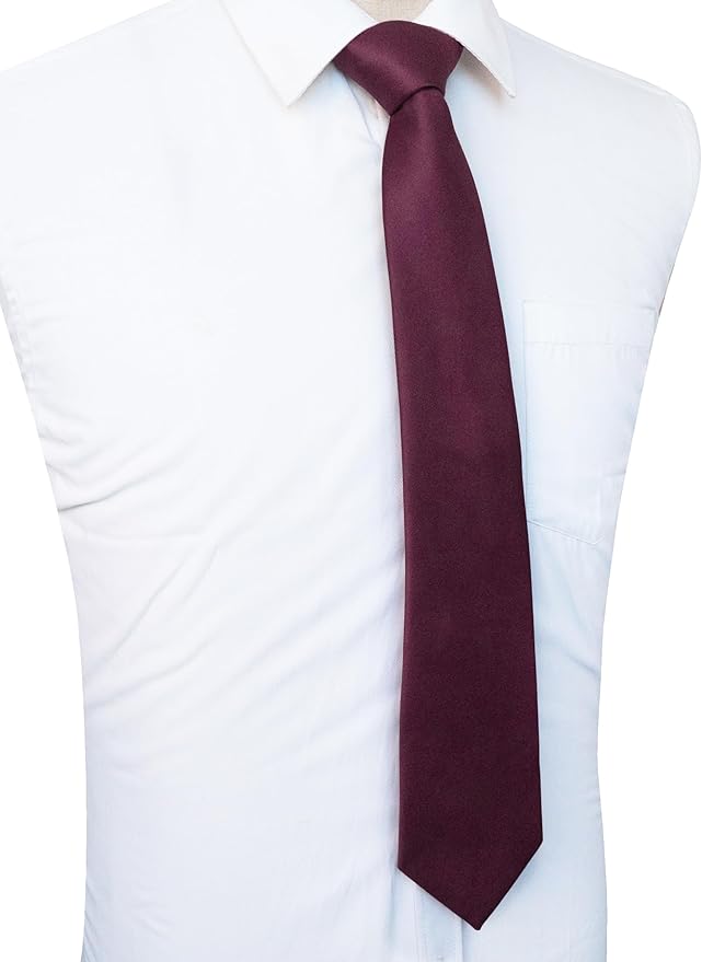 JEMYGINS Solid Color Tie Mens Necktie for Business and Wedding