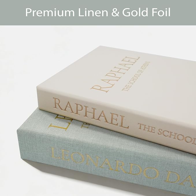 Linen Faux Book Box Set of 3, Decorative Books for Shelves, Fake Books for Decoration with Secret Compartment, Modern Aesthetic Table Decor, Linen Covered Hollow Book Box (Greyish-Beige-White)