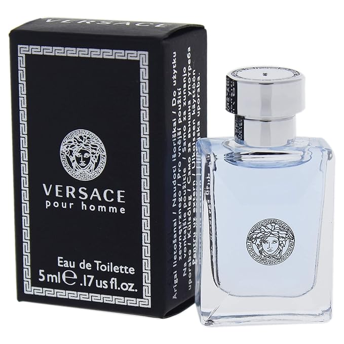VERSACE Pour Homme 5 Ml Eau de Toilette Mini, 0.17 Ounce