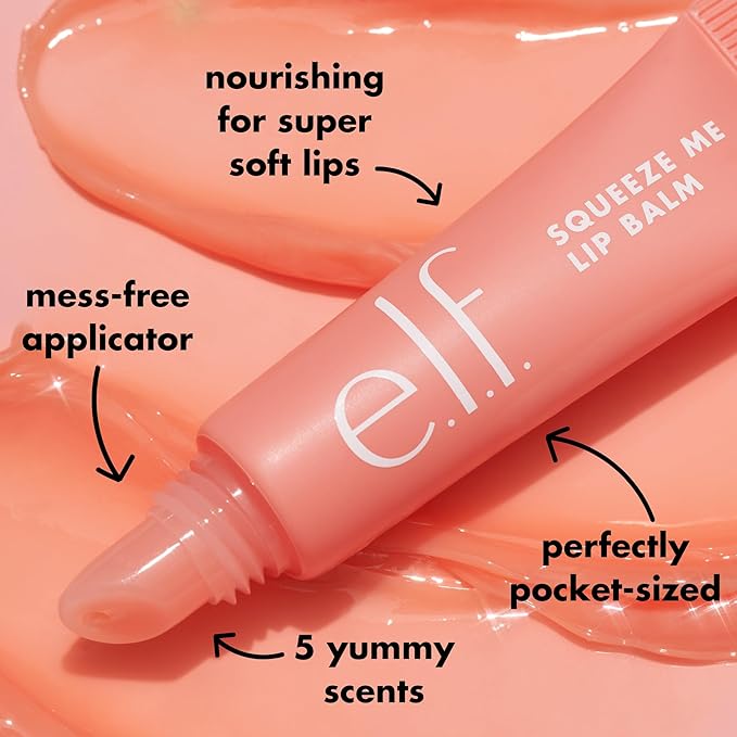 e.l.f. Squeeze Me Lip Balm, Moisturizing Lip Balm for A Sheer Tint of Color, Infused with Hyaluronic Acid, Vegan & Cruelty-Free