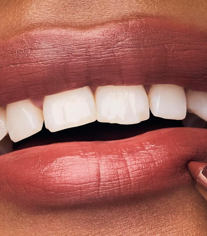 MAKE Beauty Continuum Lip Liner – Long Lasting Creamy Liner with Velvet Matte Finish – Includes Built-In Sharpener and Blending Brush – Highly Pigmented Deep Rosy Nude Lip Color – Shade, Euphoric