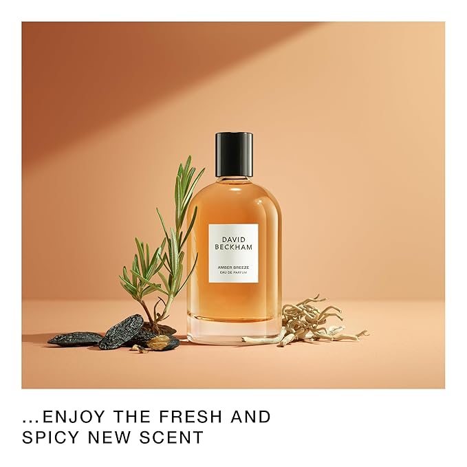 David Beckham Amber Breeze Eau de Parfum 3.3 fl oz (Pack of 1), Notes of Bergamot, Lavender, and Wood, Men's Fragrance, Long Lasting, Everyday Fragrance, Travel Size