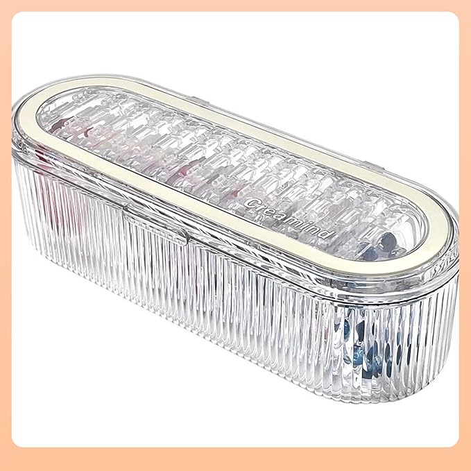 Acrylic Jewelry Storage Box - Portable Clamshell Box + 13 Small Boxes, Transparent Dust-Proof and Moisture-Proof Jewelry Finishing Box, Suitable for Bracelets, Necklaces and Earrings Storage