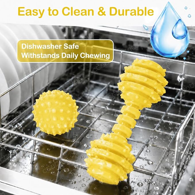 Puppy Toys, 6 Pack Dog Chew Toys for Puppy, Cute Yellow Small Dog Toys, Teething Toys for Puppies, Soft Durable Interactive Chew Toy for Small Dogs