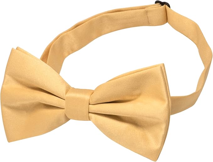 JEMYGINS Solid Color Pre-tied Bow Tie Adjustable Bowtie for Men
