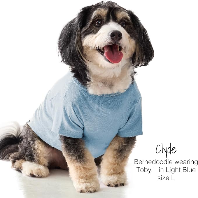 Pet Passion Toby II Dog T-Shirt, 3 Pack, Navy Camo, Large | GOTS-certified organic cotton short-sleeve tee. Breathable, soft & sustainable for everyday wear.