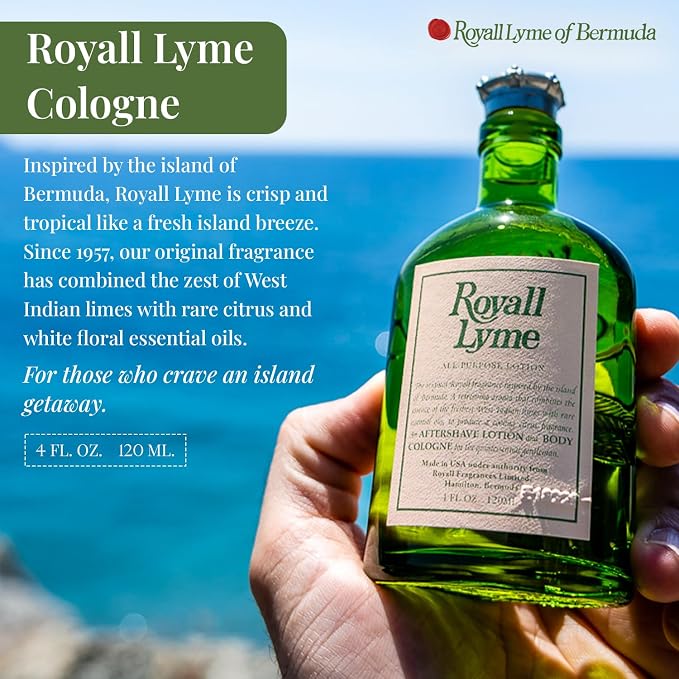 ROYALL LYME, Men's Heritage Cologne, Inspired by Bermuda – 4 Fl oz Spray