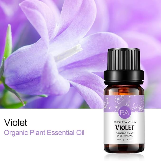2-Pack Violet Essential Oil 100% Pure Oganic Plant Natrual Flower Essential Oil for Diffuser Message Skin Care - 10ML