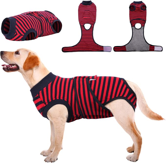 Kuoser Recovery Suit for Dogs Cats, Soft Dog Surgery Suit Female Male Spay | Professional Dog Onesie for Surgery, Substitute E-Collar & Cone, Prevent Licking Dog surgical suit Pet Neuter Suit