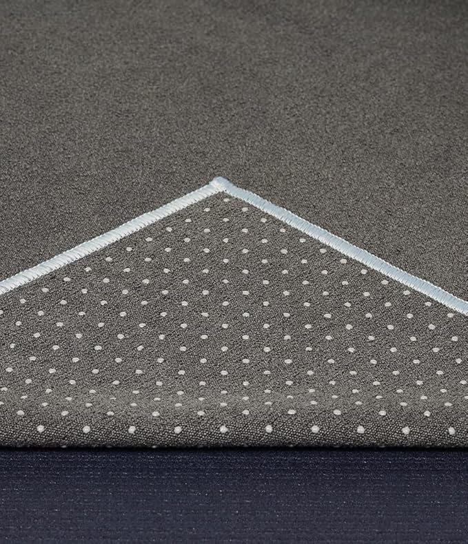 Manduka Yogitoes Hot Yoga Mat Towel - 71" | Moisture Activated Grip | Patented Silicone Nubs | Highly Absorbent, Durable & Easy Care | Made from Recycled Materials | 71 x 24 Inches | Grey