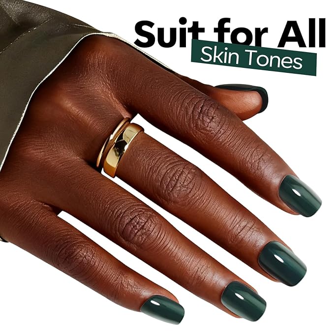 modelones Green Gel Nail Polish Deep Green Gel Polish Soak Off Foreset Nail Polish Manicure Gift 15 ML