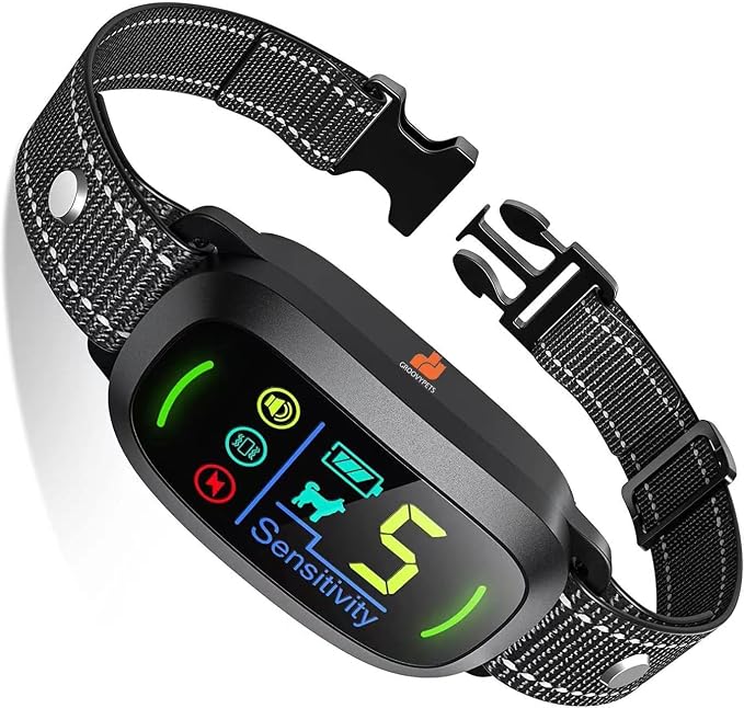 Smart Automatic Anti bark Dog Collar Intelligent Waterproof Rechargeable Barking Terminator (Color Screen Bark Collar)