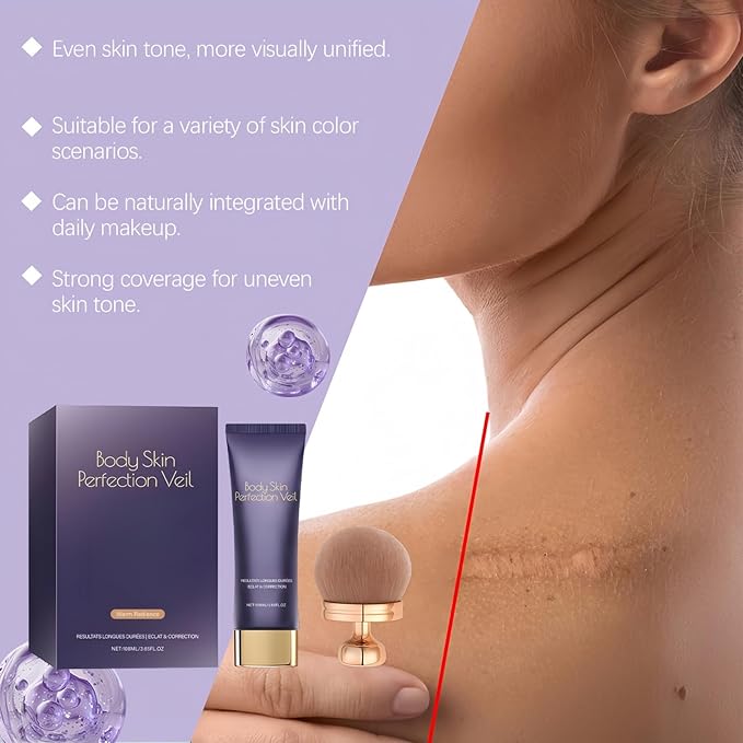 Body Concealer - Multi-Effect Full Coverage For Tattoos, Scars, And Varicosities, Light Makeup, Long-Lasting Formula, 100ML