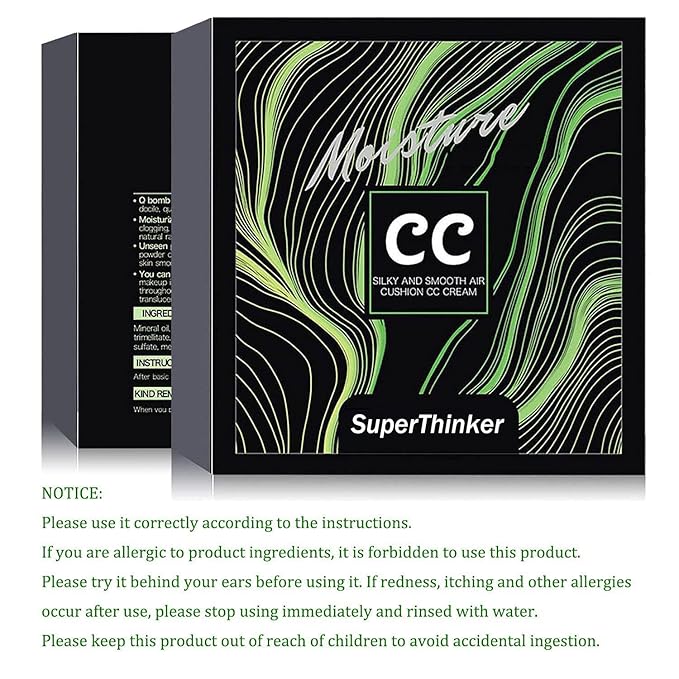 Air Cushion CC Cream Mushroom Head Foundation, Moisturizing BB Cream Makeup Long Lasting Matte Concealer (2 PCS Natural)