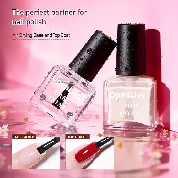 Jelly Nail Polish Set, 10 Color With 2Pcs Base and Top Coat Quick Dry High Gloss Shine Nail Polish Non Gel Translucent Milky White Nude Pink Color Holiday Gift Giving 5ML