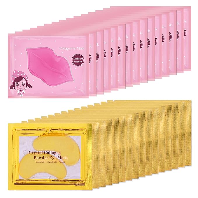 Eakroo 30 Pairs Lip Mask & Eye Mask, Anti Wrinkle Patches for Lip, Under Eye Patches for Dark Circles, Gifts for Women, Party Favors, Lip Mask Bulk, Mothers Day Gifts, Teacher Appreciation Gifts