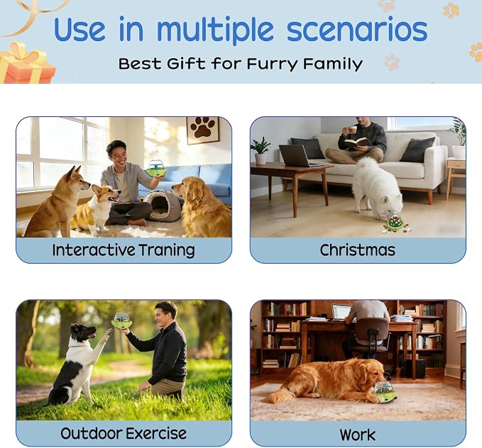 BoYoYo Interactive Dog Puzzle Toy for Smart, Dog Enrichment Toys to Keep Them Busy, Cognitive Dogs Toy to Stimulate Their Brain, Dog's Treat Dispensing Toys with Slow Feeder, Durable and Easy to Clean