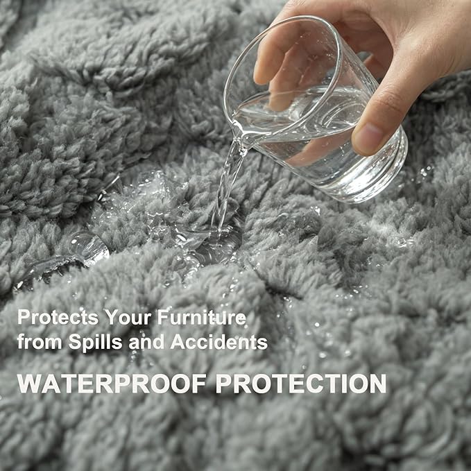 Ameritex Waterproof Dog Blanket Reversible, Leakproof Pet Blanket for Large Dogs, Soft Furniture Sofa Couch Cover Protector Washable, Fleece Cat Throw Bed, Reversible Washable Soft Plush