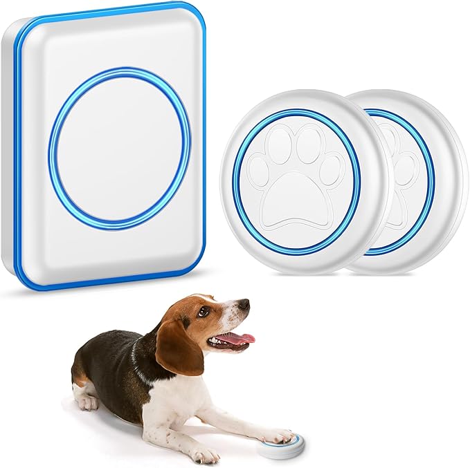 FullHouse Dog Doorbell for Potty Wireless Doggy Bell Training to Go Outside | Waterproof Touch-Sensitive Button, for Puppy Doggie Pets, Over 1000 feet Range