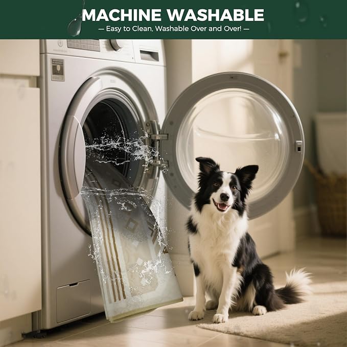FXW Washable Pee Pads for Dogs, Super Absorbent, 35" Square, 2 Packs | Machine washable, Non-slip backing