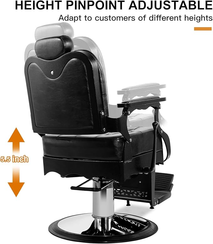 Artist hand Vintage Barber Chair Heavy Duty Hydraulic Recline Salon Chair Classic Barber Chairs for Hair Stylist Tattoo Chair Barber Salon Equipment