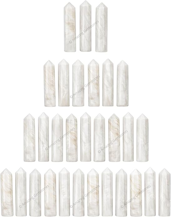 Amazing Gemstone Crystal Points Bulk Healing Crystals & Stones - Premium Single Terminated Healing Wand Point Bulk Crystals for Crafts, Crystal Grid, DIY Work