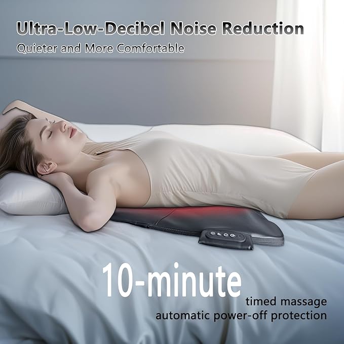 DEITY Back Massager for Pain Relief Deep Tissue, Ultrathin Rolling Up and Down Full Back Massage with Heat, 4D Shiatsu Kneading, Shoulder Massager, Gift for Families Friends Christmas