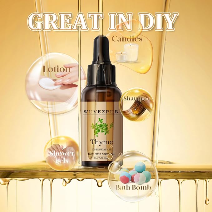 Thyme Essential Oil 30ML - 100% Pure and Natural Oils for Aromatherapy Diffuser - 1 Fl Oz/Thyme
