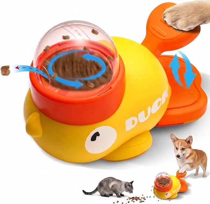 Yorkie Feeding Duck Toy, Yorkie Puppy Essentials, Interactive Dog Toys Food Puzzle Slow Feeder, Cat Treat Dispenser Toy, Slow Feeder To Prevent Bloating, IQ Training And Exercise Small Animal Bowls