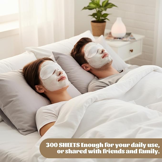 Styquenzer 100 Pcs Disposable Eye Mask, Non Woven Eye Care Covers Diy Clear Masks Paper Eyes Mask Spa Eyes Pads Sheet Nose Face Pads for Skincare Spa Wrap Retention Home Beauty Wet Compress