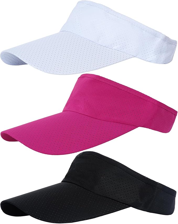 choyaxo 3pcs Sun Visor Hats UV Protection Beach Hats Golf Caps for Men Women Summer Beach Pool Sports Golf