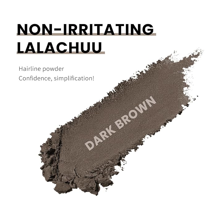 LALACHUU Perfect Mini Hairline Powder, the revolutionary solution for concealing hair loss instantly, Root Touch Up for Women & Men. Stain Proof for 100 hours 0.14 Ounce (Dark Brown)