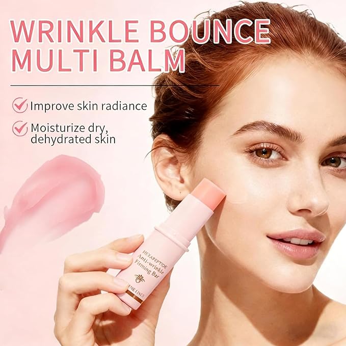 2Pcs Hydrating Multi Eye Balm Stick, Lip Balm Firming Eye Balm Stick Neck Cream Make Up Base, Reduce Wrinkle Vegan & Cruelty-Free