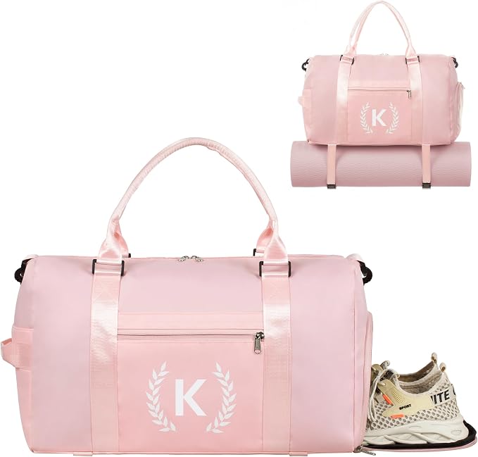 Gym Bag for Women & Men, Fitness Workout Sports Travel Duffle Bag with Wet Pocket & Shoes Compartment, Great Present for Gym Lovers
