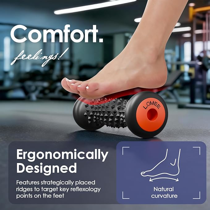 Foot Roller Massager for Plantar Fasciitis, Foot Arch and Heel Pain Relief | Deep Tissue Muscle Massage, Feet Ergonomic & Rounded Top Design