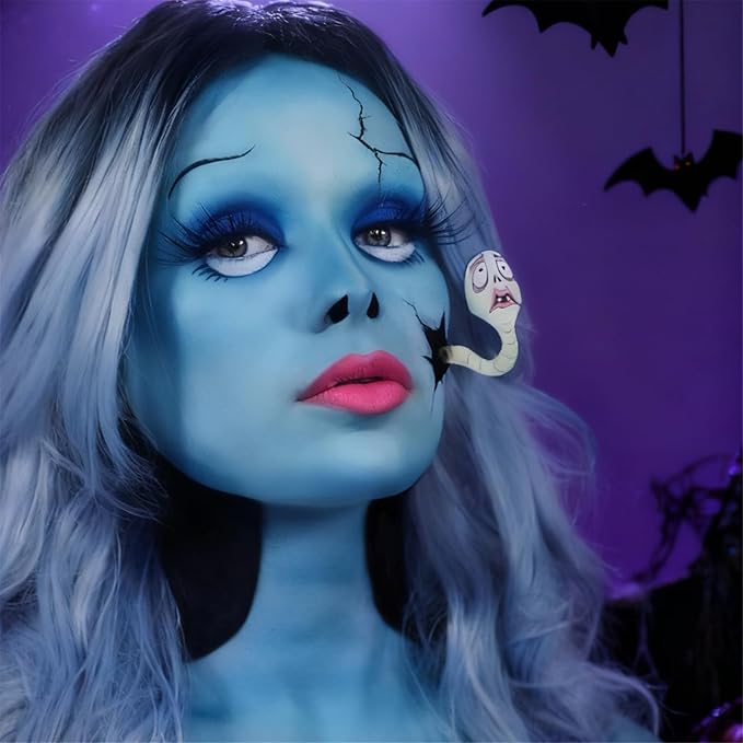 Go Ho Light Blue Face Body Paint(2.1 oz),Water Based Liquid Face Paint and Body Paint for Airbrush Makeup Special FX, Cosplay, and Halloween Costumes Makeup