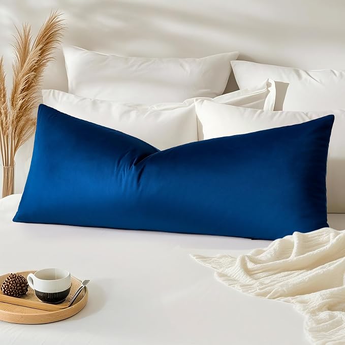 Artscope Luxury Velvet Lumbar Pillow Cover Super Soft Decorative Rectangle Throw Pillow Covers Case Cushion Covers for Sofa Couch Bedroom Car Decor 14x36 Inch Navy Blue