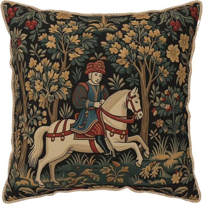 Vintage Tapestry Horse Velvet Pillow Covers 16x16 Inch Boho Retro Abstract Forest Throw Pillows for Couch Cushion Covers Pillowcase Boho Animal Farmhouse Pillow Cases for Sofa Bed Bedroom