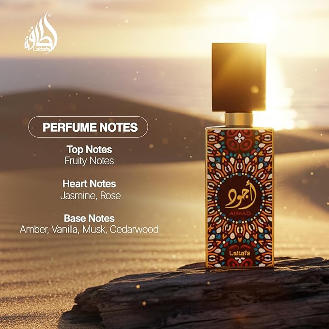 Lattafa Ajwad Eau De Parfum Spray for Unisex, 2.0 Ounce
