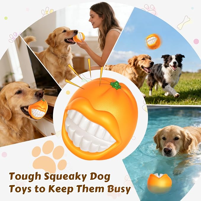 Tough Dog Chew Toys Indestructible Squeaky Toys for Aggressive Chewers Outdoor Swimming Interactive Tough Chew Toys for Medium and Large Dogs