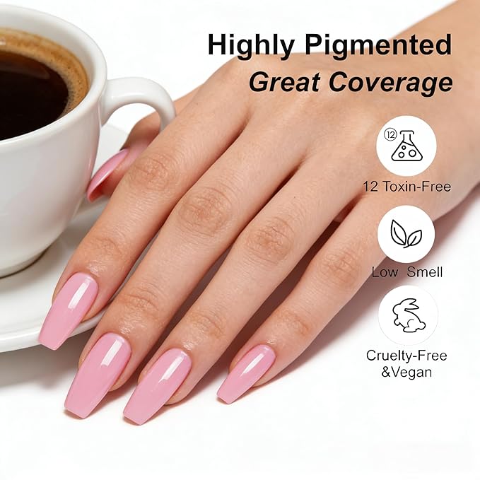 YTD Likomey Gel Nail Polish,15ml Light Pink Soak Off UV Gel,Salon Home DIY Nail Art Manicure Varnish,CS445