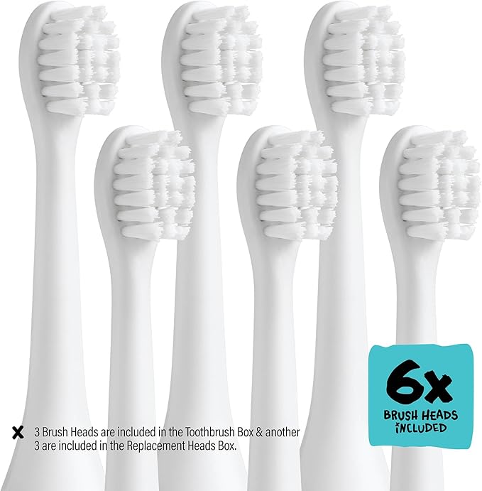 Made by Dentists Kids Electric Toothbrush - Rechargeable Vibrating Toothbrush with Timer, Includes 6 Replacement Heads, Gently Cleans Teeth, Kid & Toddlers Age 2+, Shark